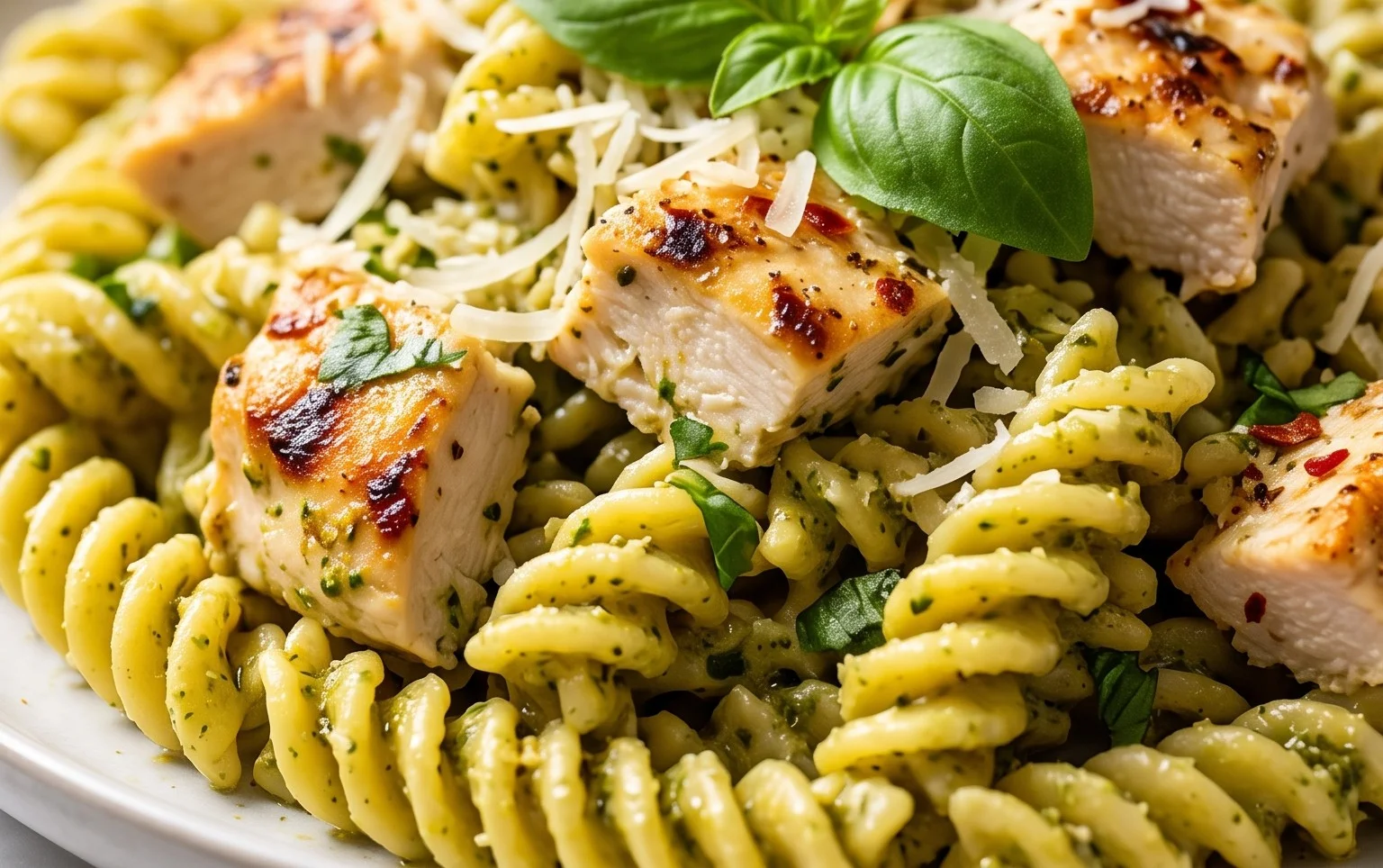 Creamy Chicken Pesto Pasta