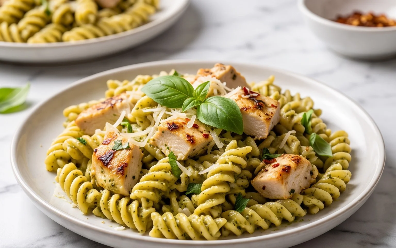 Creamy Chicken Pesto Pasta