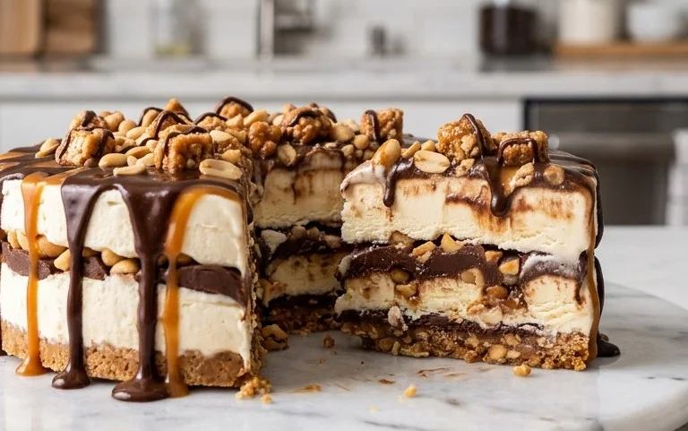 Buster Bar Ice Cream Cake