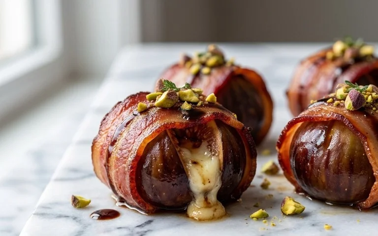 Beef Bacon Wrapped Stuffed Figs
