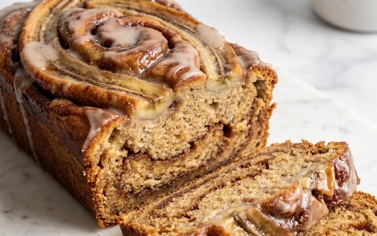 Cinnamon Roll Banana Bread