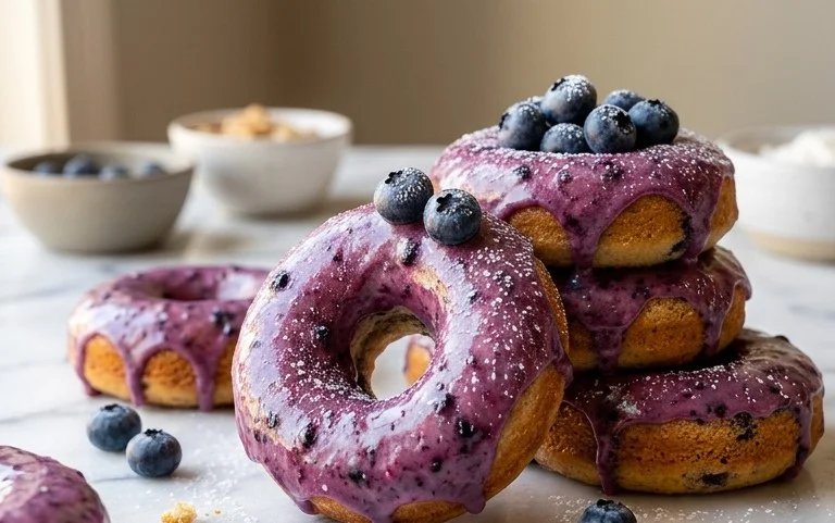 Blueberry Cake Donuts