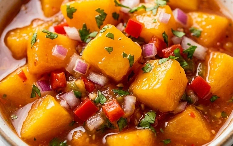 Sweet & Spicy Peach Salsa Canning Recipe