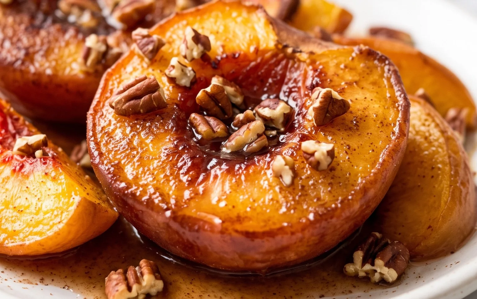 Cinnamon Sugar Baked Peaches