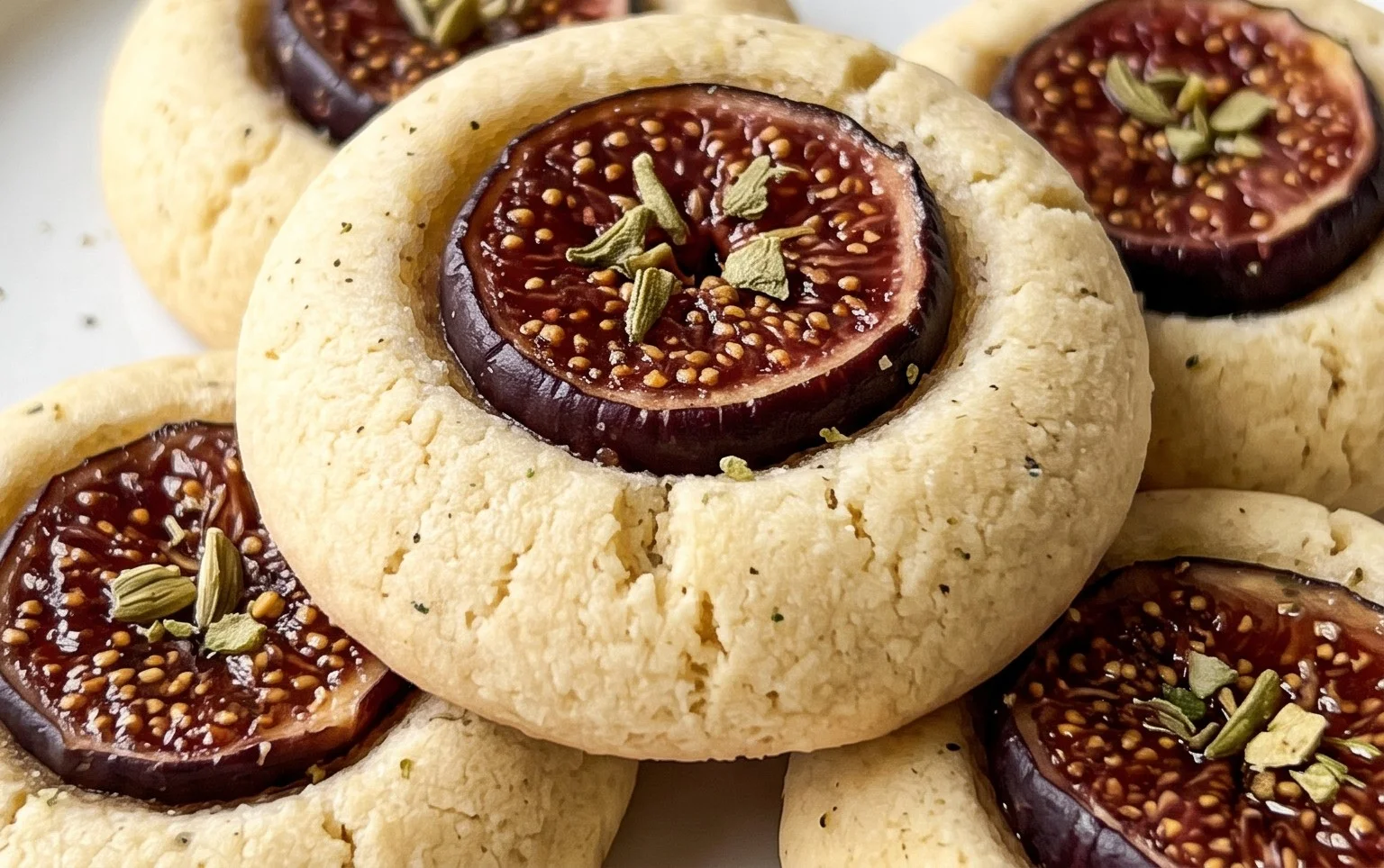 Cardamom Fig Thumbprint Cookies