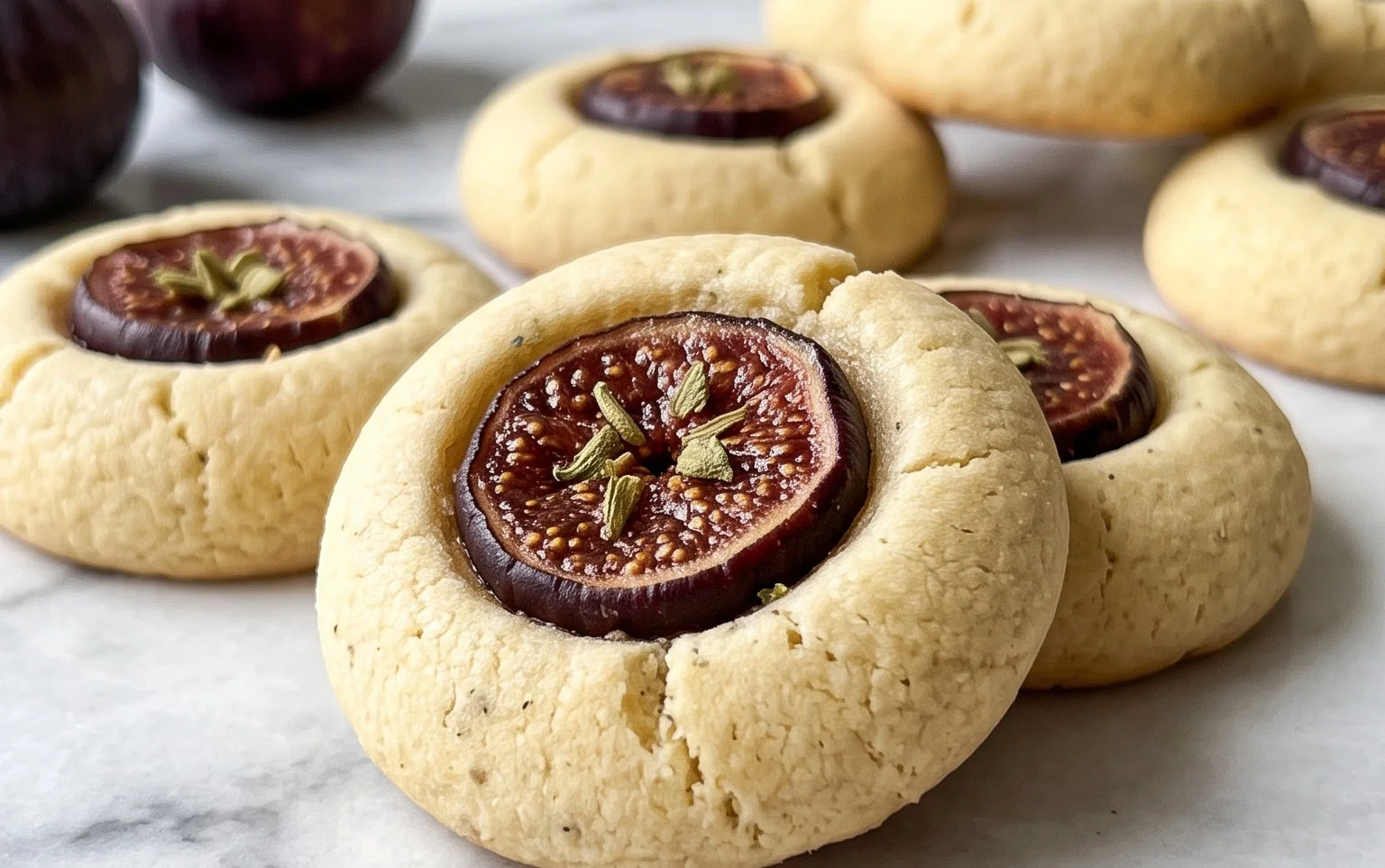 Cardamom Fig Thumbprint Cookies