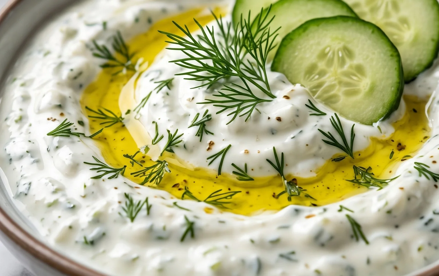 Cucumber Dip with Sour Cream and Dill