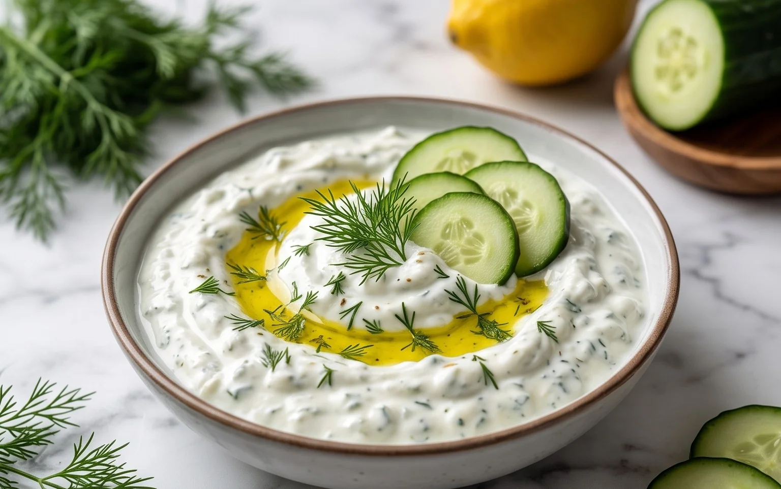 Cucumber Dip with Sour Cream and Dill