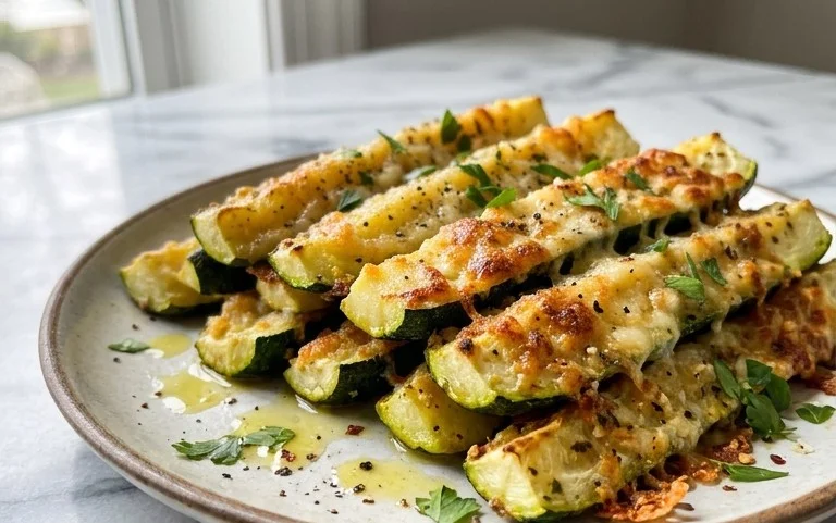 Oven Roasted Parmesan Zucchini 